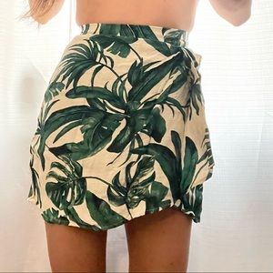 Tropical print skirt